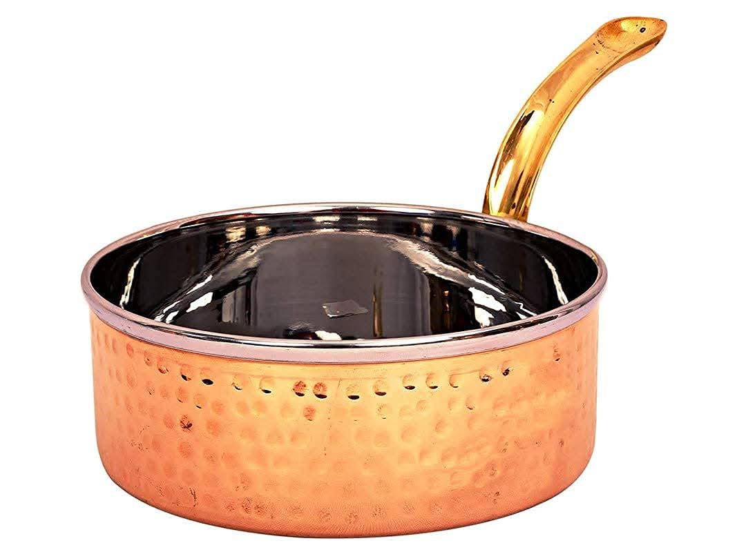 Copper Pan with Brass Handle