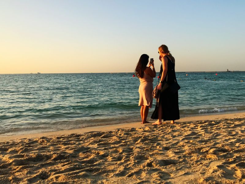 European girls at Dubai's Sunset Beach