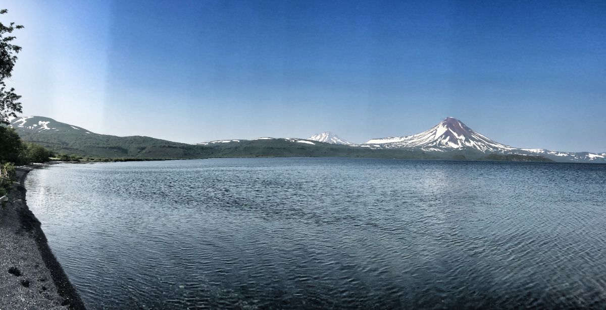 kurile lake kamchatka russia Panoramic view of Severnaya Bay