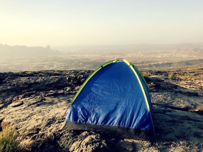 camping over al hamra town oman