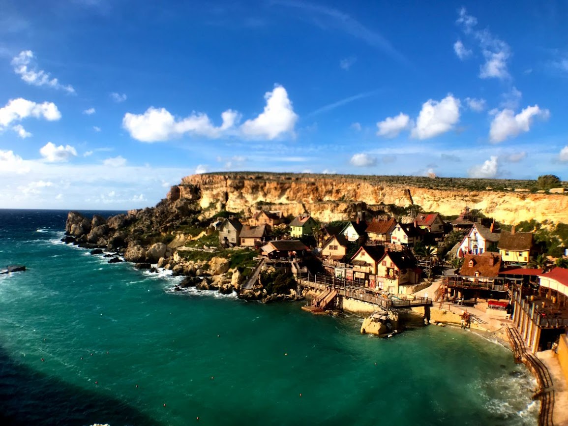 popeye village malta sunny day