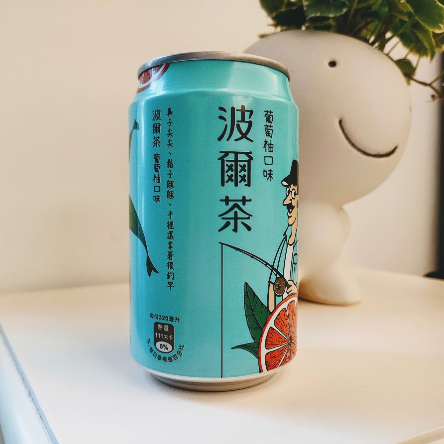 【罐裝茶飲】波爾茶 - 葡萄柚口味 - 易開罐 320ml- 金車股份有限公司