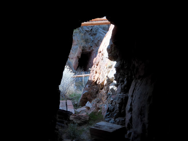 Inside a mining tunnel