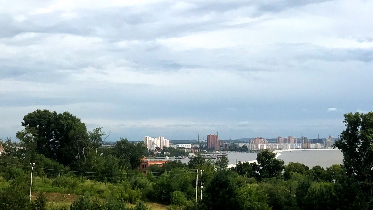 View of Amur River from transfiguration cathedral hill