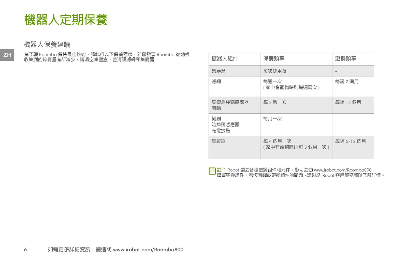 ROOMBA 800系列(非WiFi連線)-使用說明書