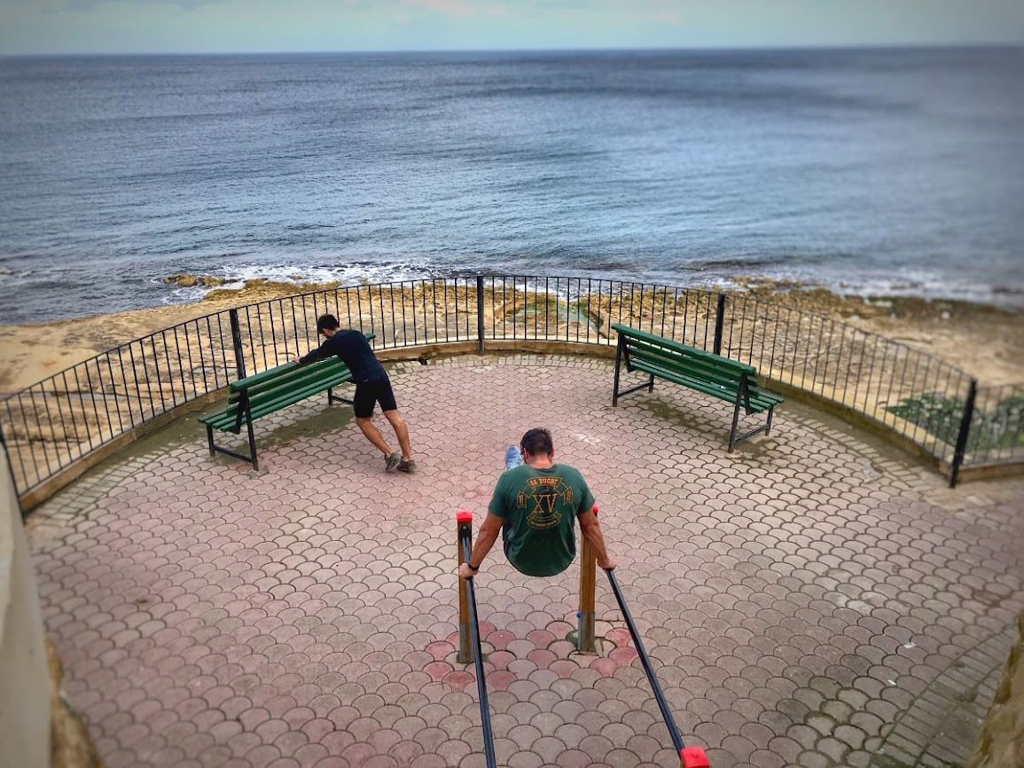 sliema malta training by the beach