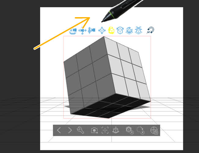 クリスタ「3Dプリミティブ」の移動マニピュレータ（オブジェクトの自由回転）