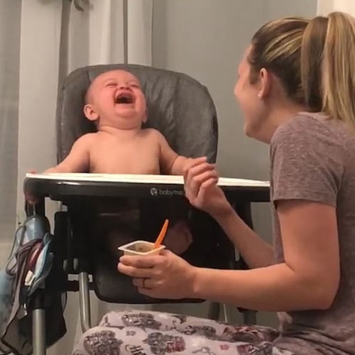 Adorable Baby Laughs Out Loud When Mom Pretends To Sneeze