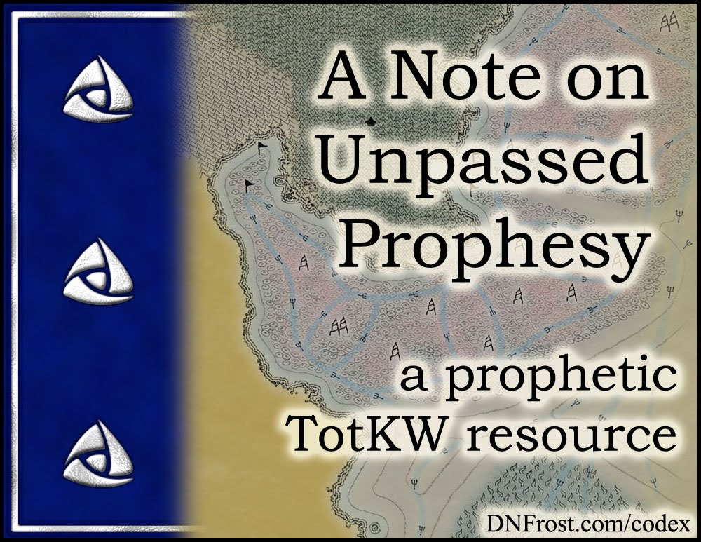A Note on Unpassed Prophesy: how the merfolk sequence and publish interpreted prophesy www.DNFrost.com/codex #TotKW A prophetic resource by D.N.Frost @DNFrost13 Part 3 of a series.