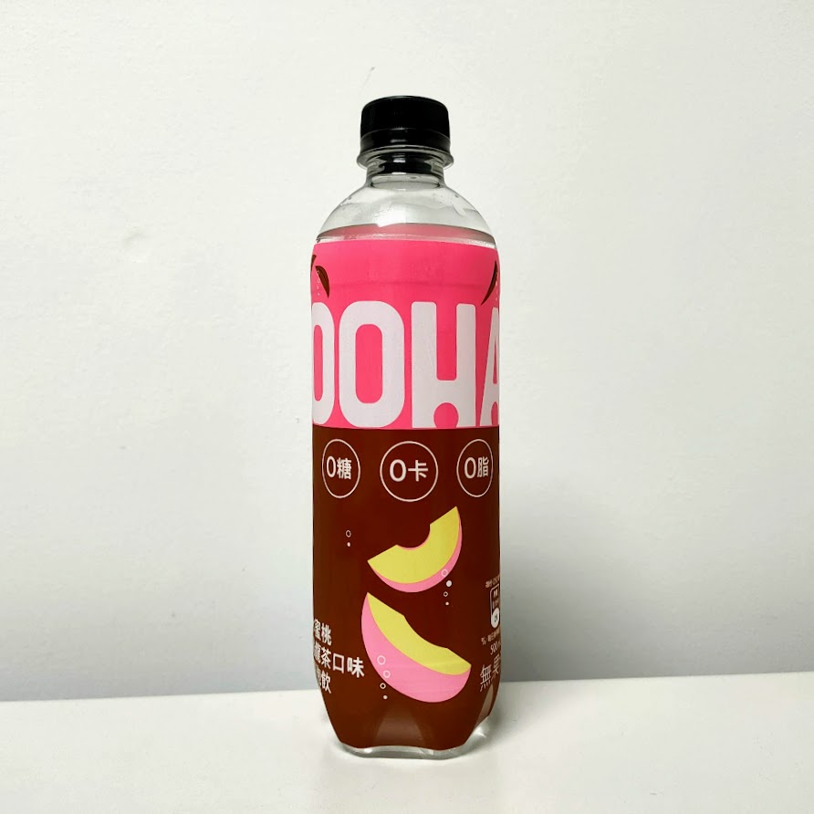 【罐裝飲料】「OOHA｣氣泡飲 水蜜桃烏龍茶口味 - 保特瓶 500ml - 可口可樂