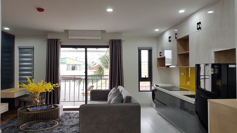 Luxury modern studio apartment with balcony in Vong Thi street, Tay Ho district for rent