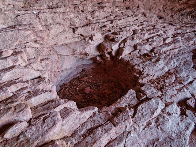 Storage structure carved into the sandstone