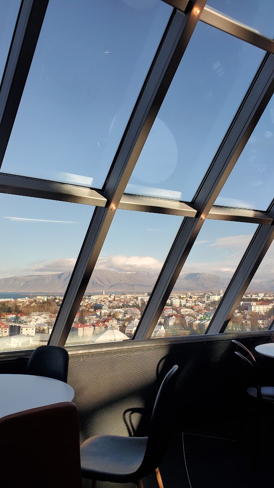 Perlan's 360-degree observation deck that has long served as one of the capital’s best viewpoints - or see it from the inside from their cafe. From here, you will have views over the black and white slopes of Mount Esja overlooking the waters of Faxaflói Bay and the colorful rooftops of Reykjavík and the steeple tower of Hallgrímskirkja.