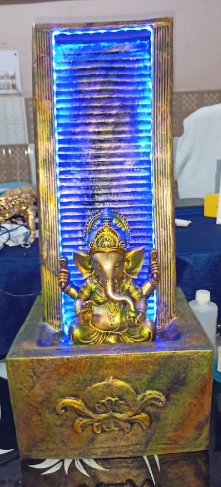 Resin Ganesha Statue Water Fountain 28 Inches  for Home Decor and Gifting