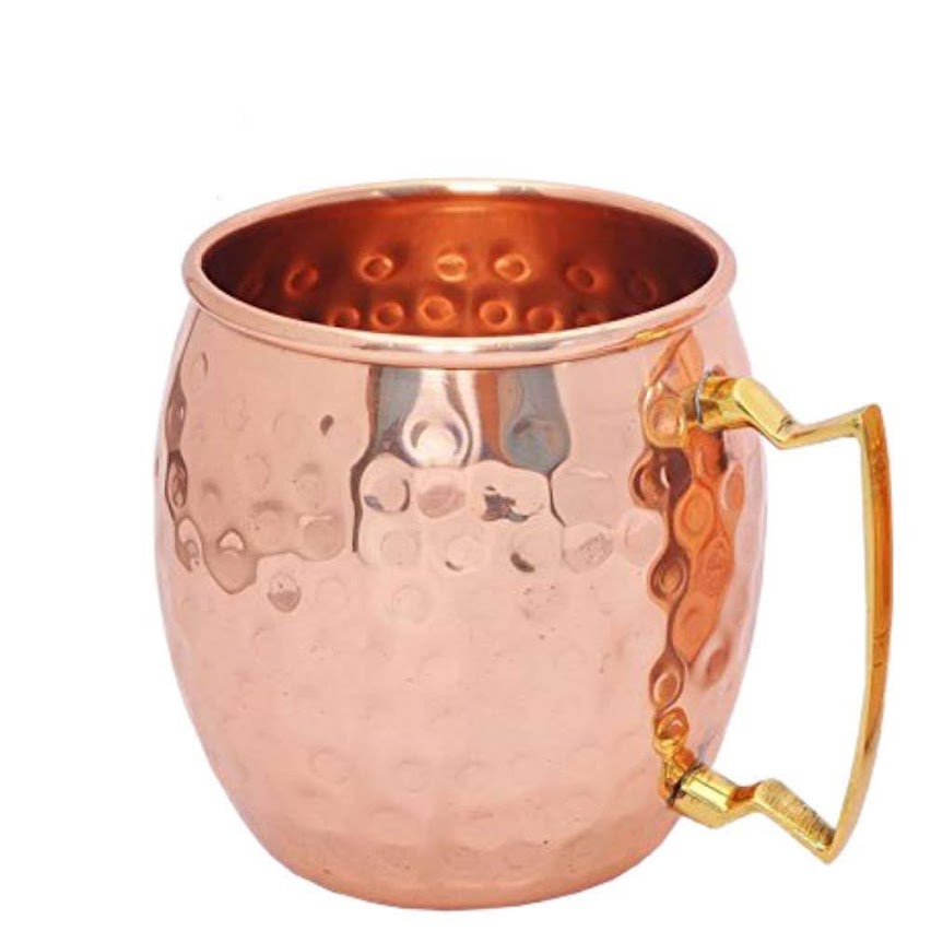 Copper Mug with Brass Handle