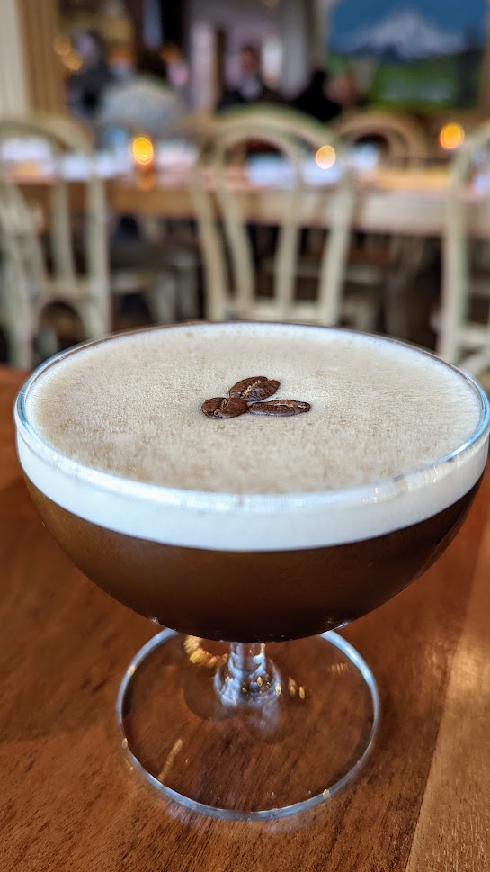 Dinner at Gabbiano's- Espresso Martini. Here, besides vodka and cynar, the espresso matini is crafted with love at Gabbiano's with italian espresso liqueur and orange oil brown sugar syrup. No wonder it got so quickly on the PDX Monthly list of The Best Espresso Martinis in Portland.