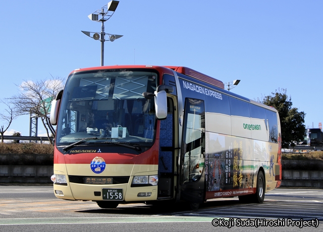 長電バス「長野～池袋・新宿線」須坂系統　1558　上里サービスエリアにて_02