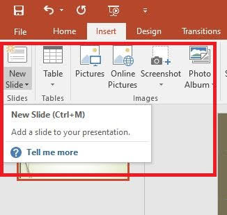 cách sử dụng Powerpoint - Thêm một Slide mới - Chọn "Trang chiếu Mới"(New Slide)