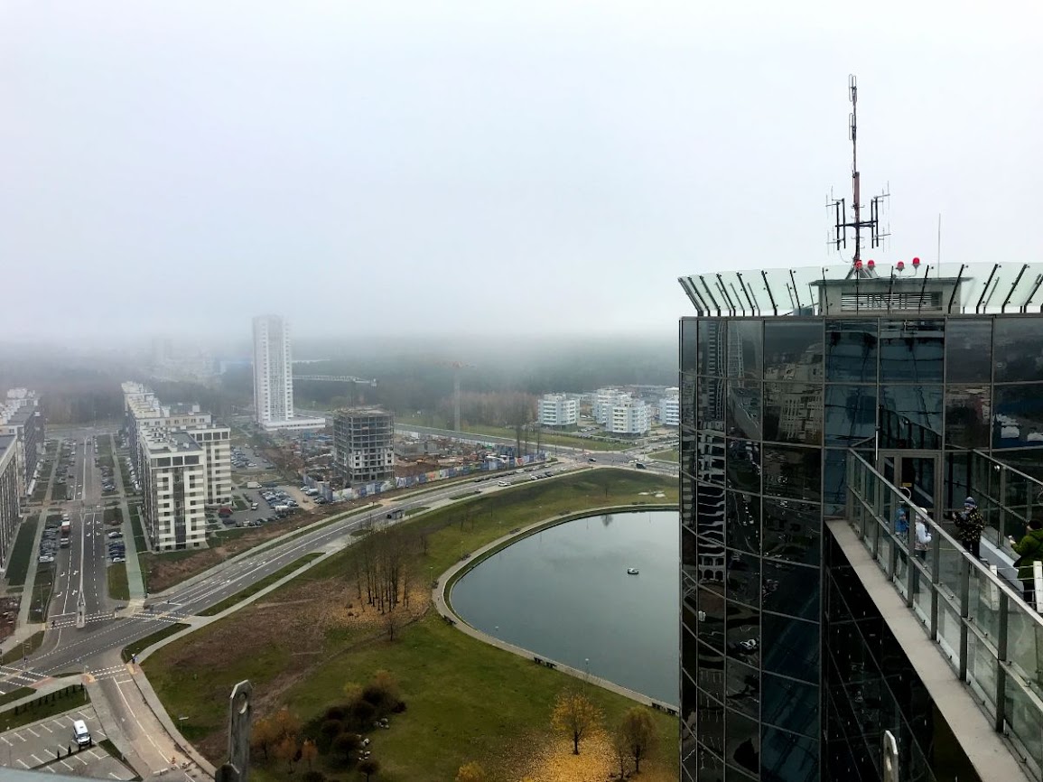 minsk belarus view from top of national library 