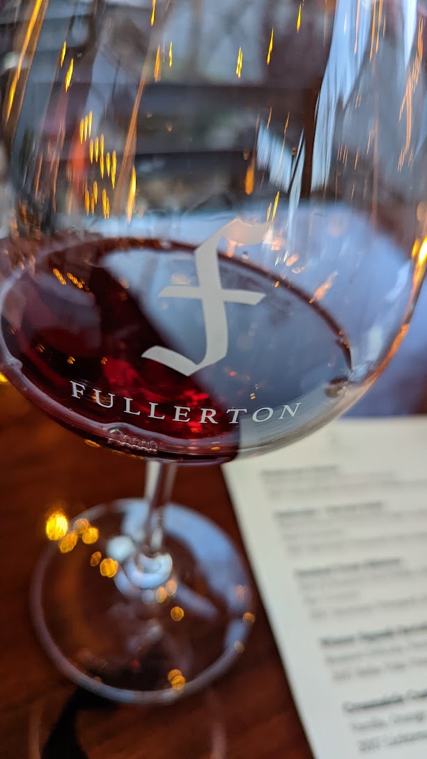 Fullerton Wines Food and Wine Dinner