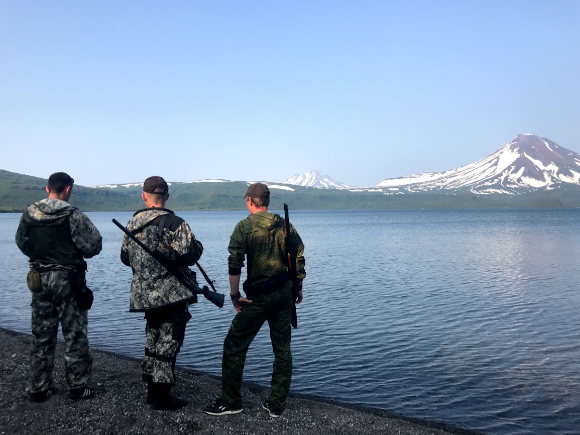 kurile lake kamchatka russia At the beach of Severnaya Bay