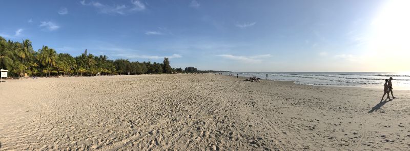 panoramic view of cap skirring beach in casamance 