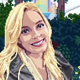 Pixel art portrait of Briana White