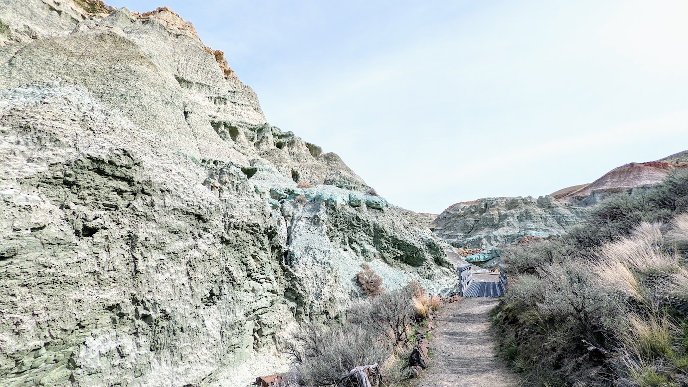 Visiting the Clarno Unit and Sheep Rock Unit - at Sheep Rock Unit, the Blue Basin is probably the most famous area, where you can find the two hikes of Blue Basin Overlook to look from above down into the canyon, and Island in Time which takes you walking straight into the heart of the the Blue Basin gorge