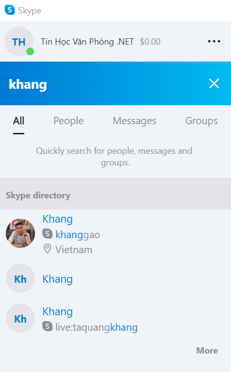 hướng dẫn cách tìm và kết bạn trên skype