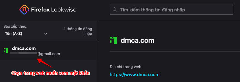 xem mật khẩu đã lưu trên Firefox