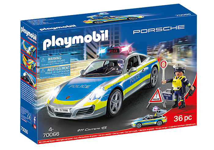 Đồ chơi mô hình Playmobil Xe cảnh sát Porsche 911 Carrera 4S