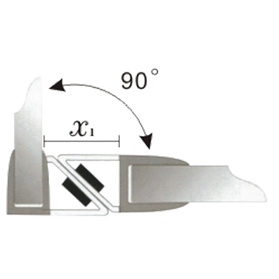 Магнітний ущільнювач для душової кабіни