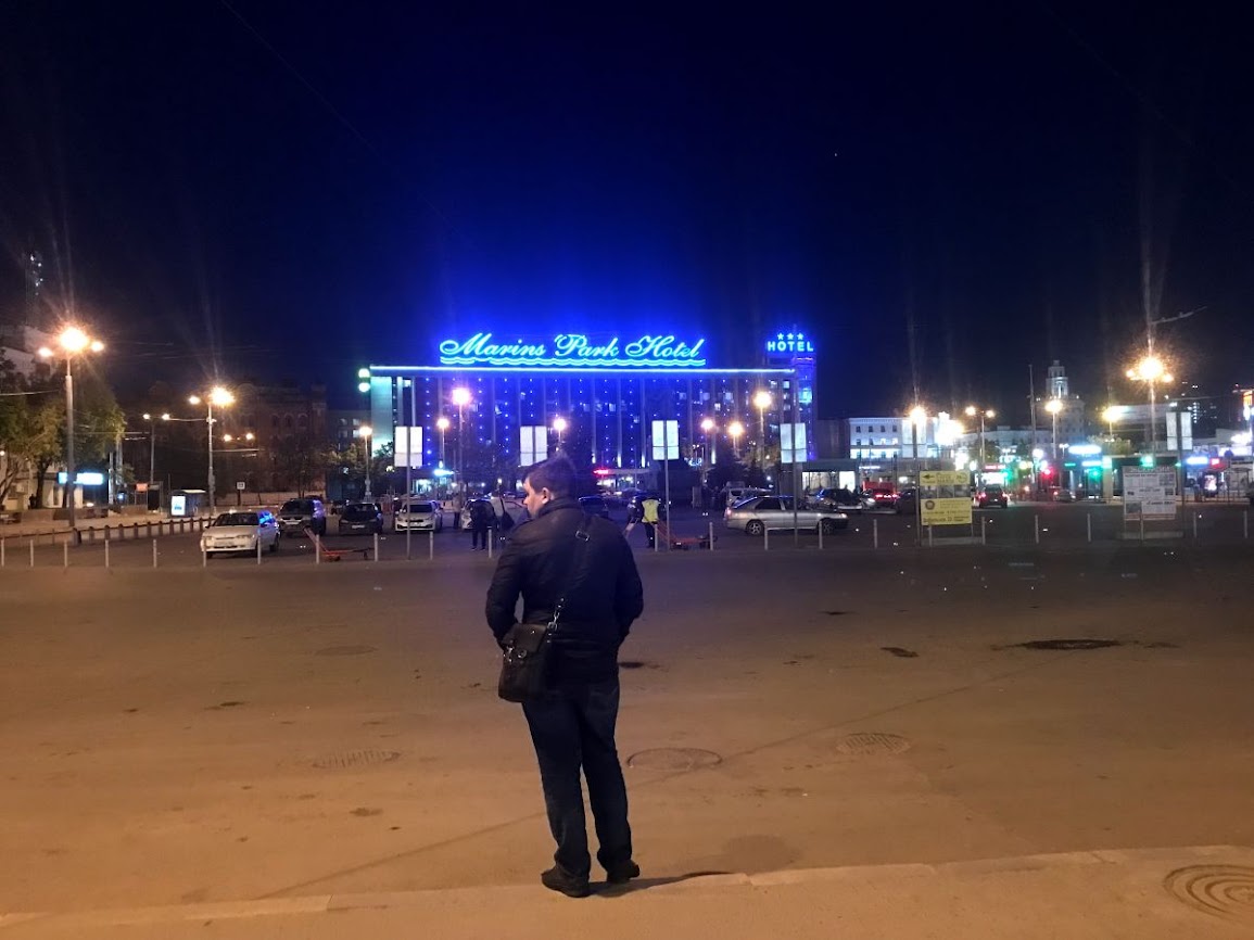 In front of Yekaterinburg Railway Station