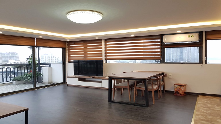 Big balcony 2 – bedroom apartment with open view in To Ngoc Van street, Tay Ho district for rent