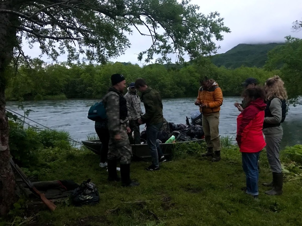 By the bank of Ozornaya River kurile lake kamchatka 