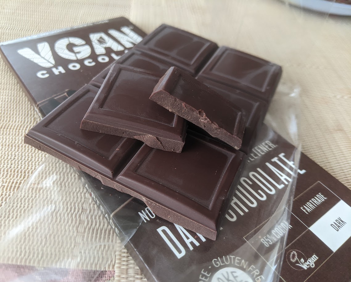 85% no sugar vgan chocolate bar