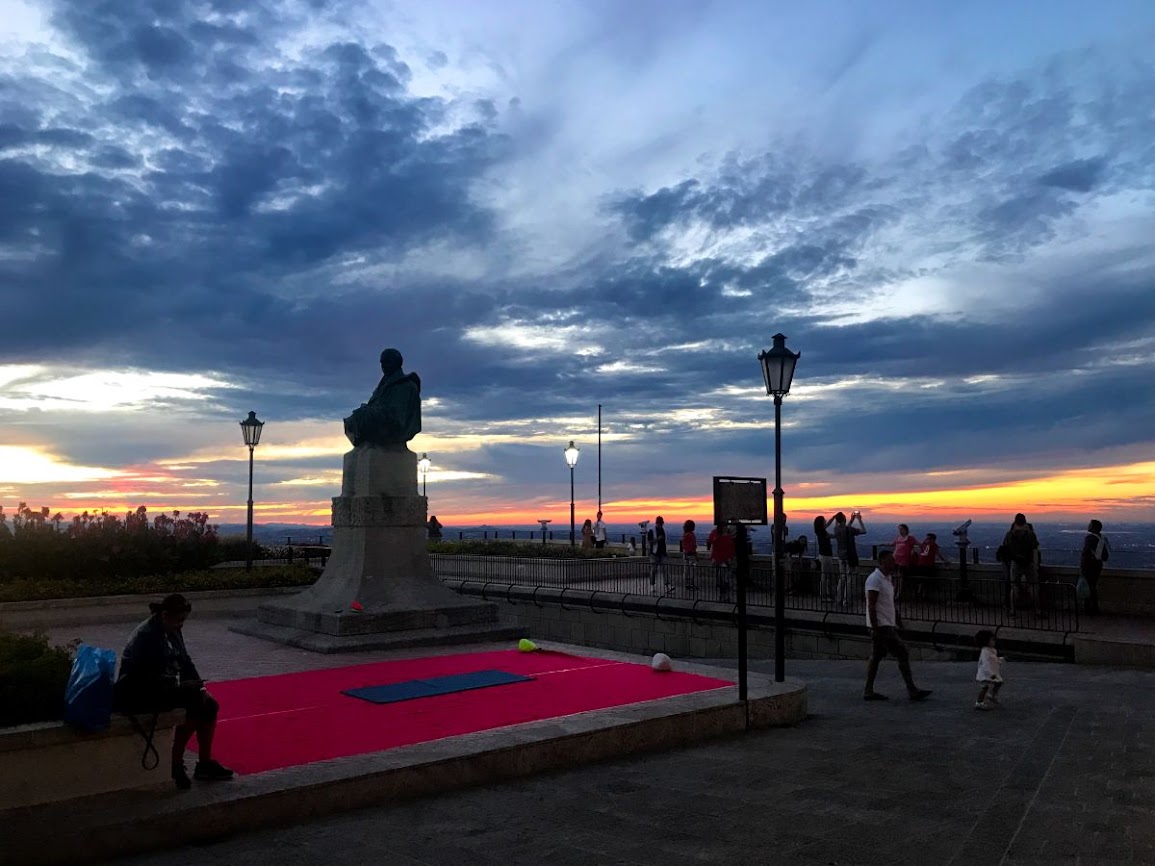 marvelous sunset from san marino in italy 