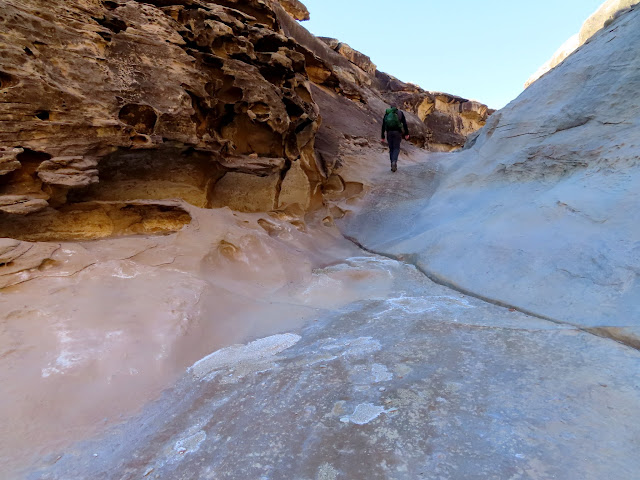 Climbing the slickrock