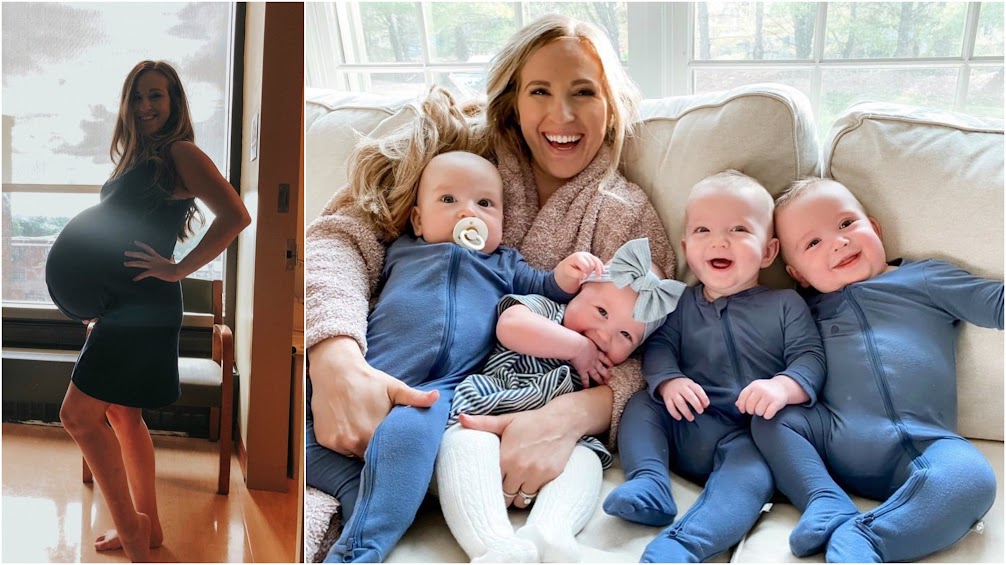 Quadruplets' Mom Shares Incredible Before-and-after Pregnancy Photos