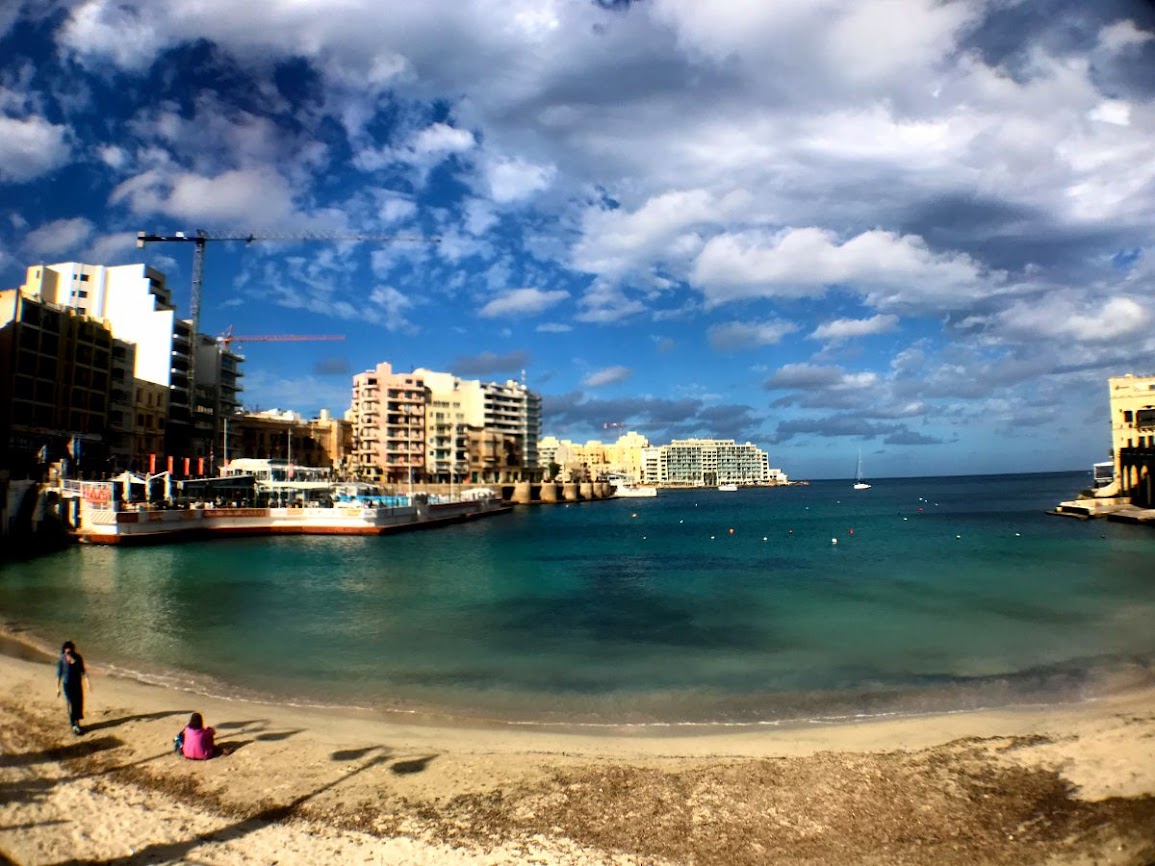 st julian malta beach and balluta bay