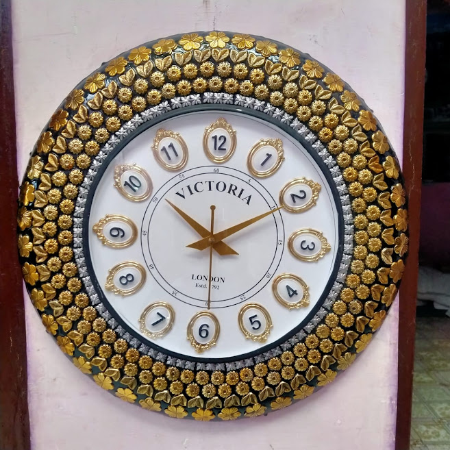 Handcarved Wooden Clock made by Artisan