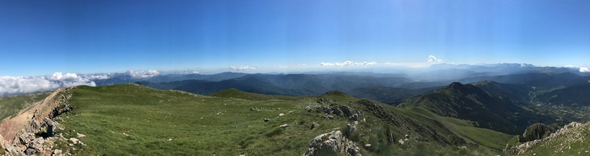 panoramic view from top of mount tymfrestos in eurytania, greece