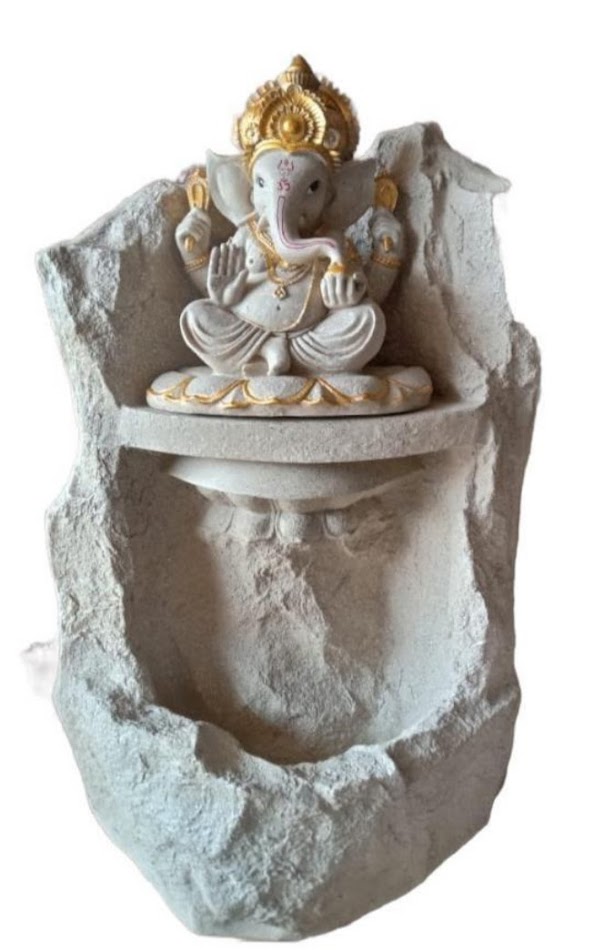 Lord Ganesha God Ganpati Idol Handicraft Indoor Water Fountain Home Decor Vastu Figurine Decor Item 3 Feet