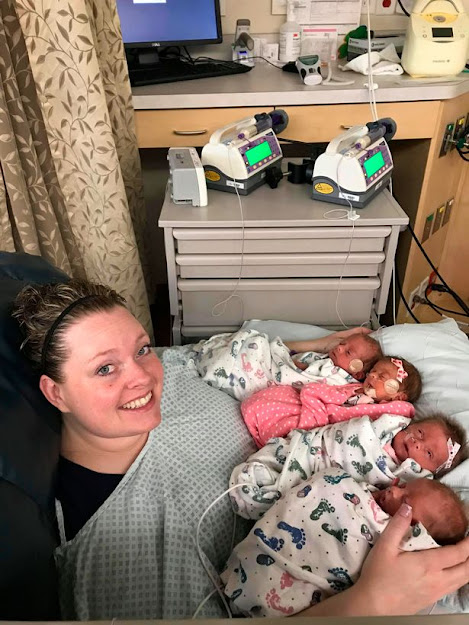 Mom Who Was a Triplet Gives Birth to Quadruplets