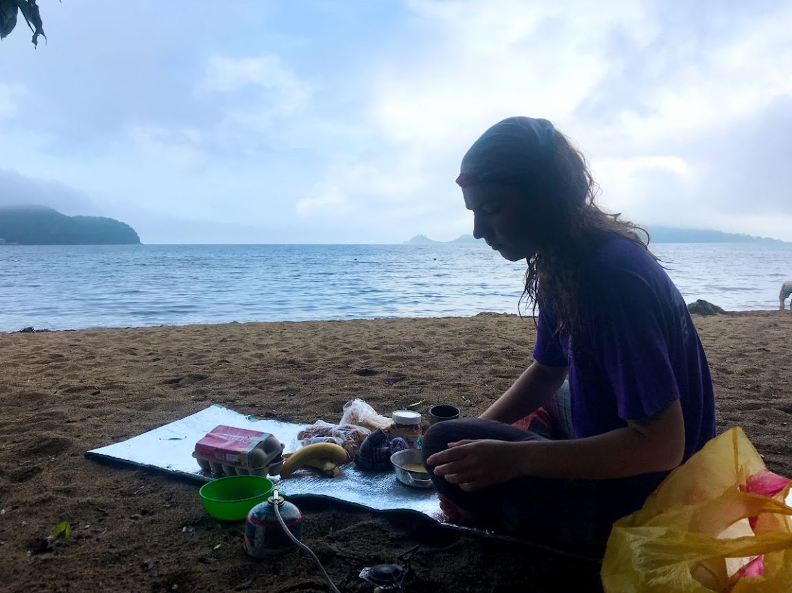 camping on beach in andreevka primorsky krai 