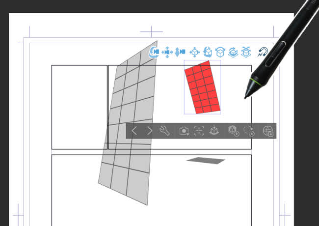 クリスタの3Dプリミティブで構図を作る