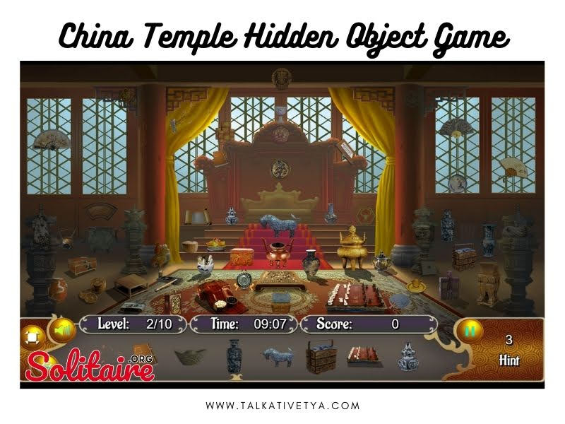 Game China Temple punya tingkat kesulitan yang cukup tinggi mulai dari level 1 sampai level 10 di solitaire.org