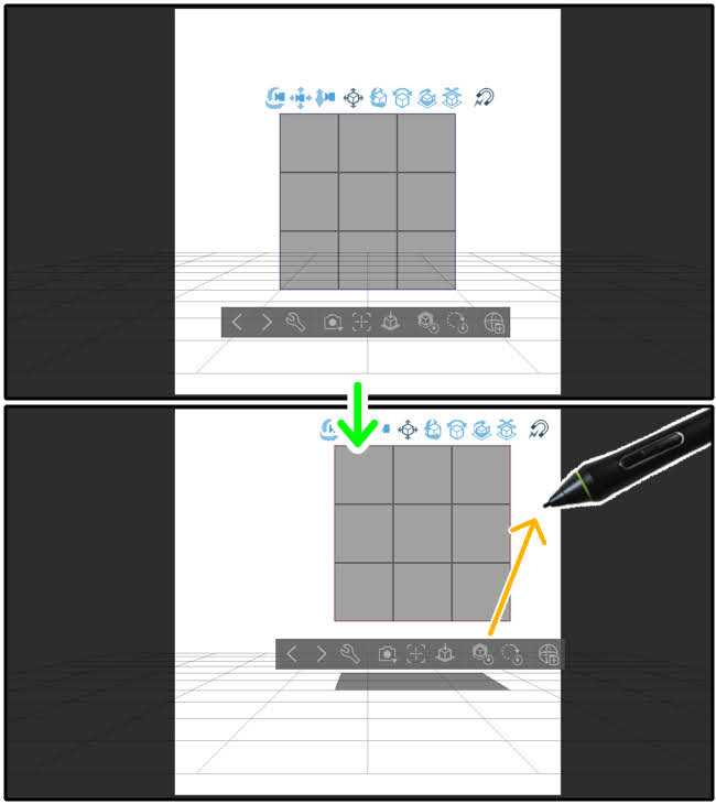 クリスタ「3Dプリミティブ」の移動マニピュレータ（オブジェクトの上下左右移動）