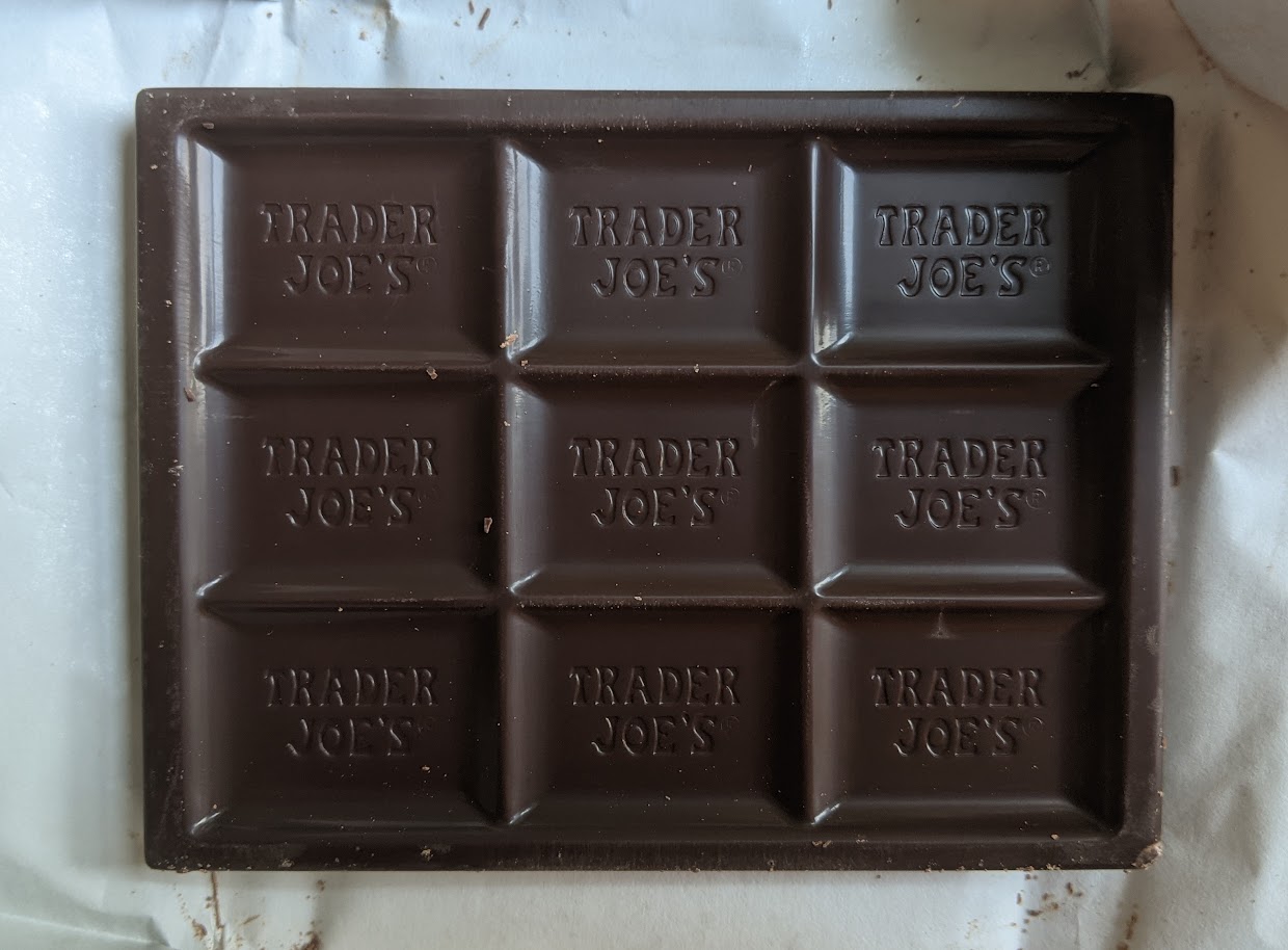 60% Trader Joe's passport Peru bar