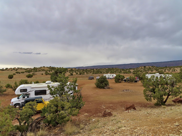 Dark clouds at camp